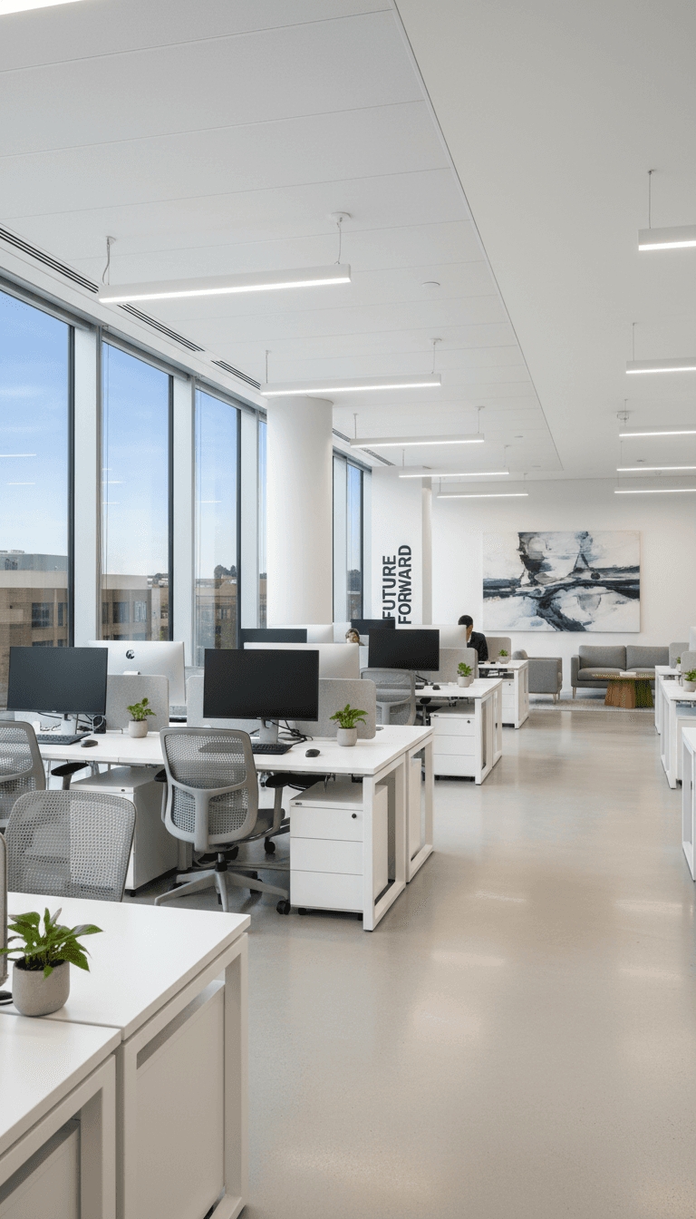 Clean modern commercial office space