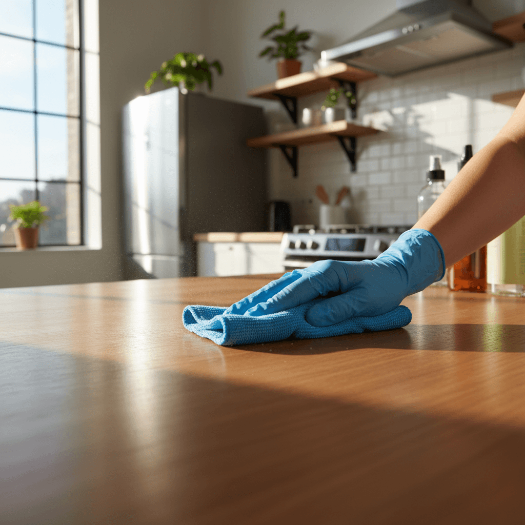 Juab Cleaning team member performing professional cleaning service